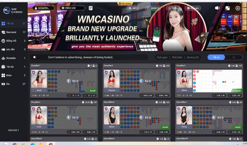 Kho trò chơi đa dạng của WM Casino FB88